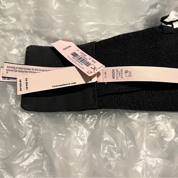 Victoria's Secret Bra Body by Victoria Strapless Lined Underwire Black 40DDD - Picture 7 of 8